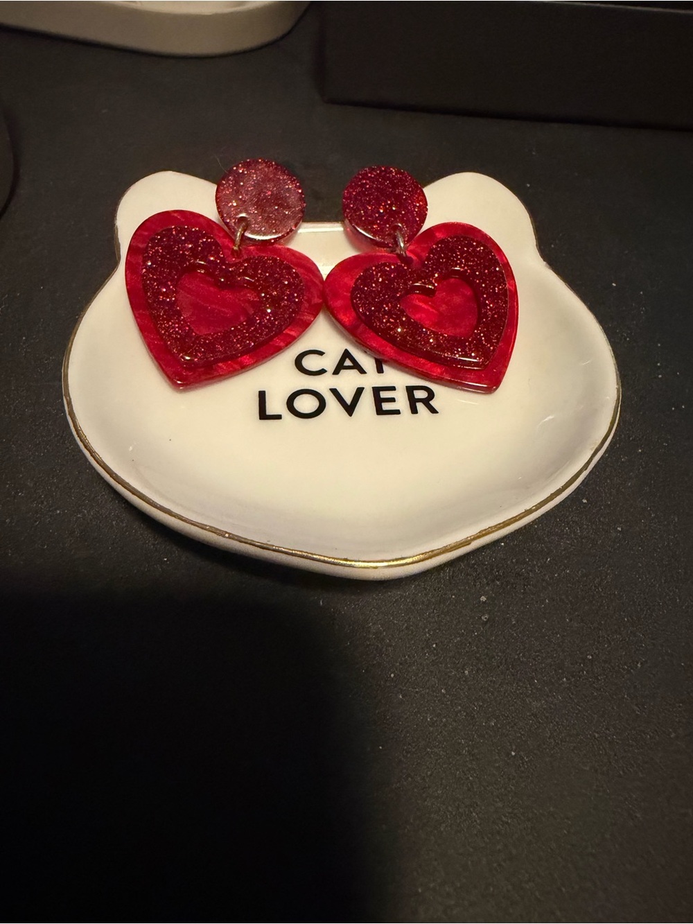 Red Heart Drop Earrings - Women Accessories